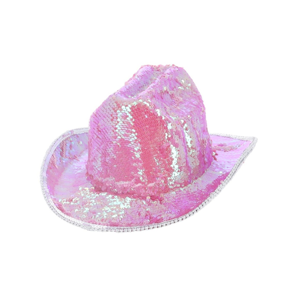 Fever - Deluxe Sequin Cowboy Hat Kostüm Hut - Rosa